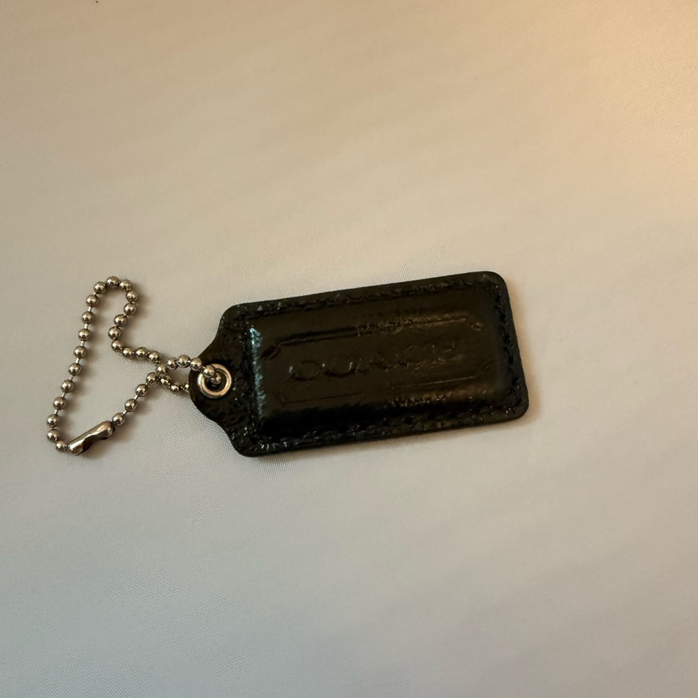 Coach Black Patent Leather Hangtag